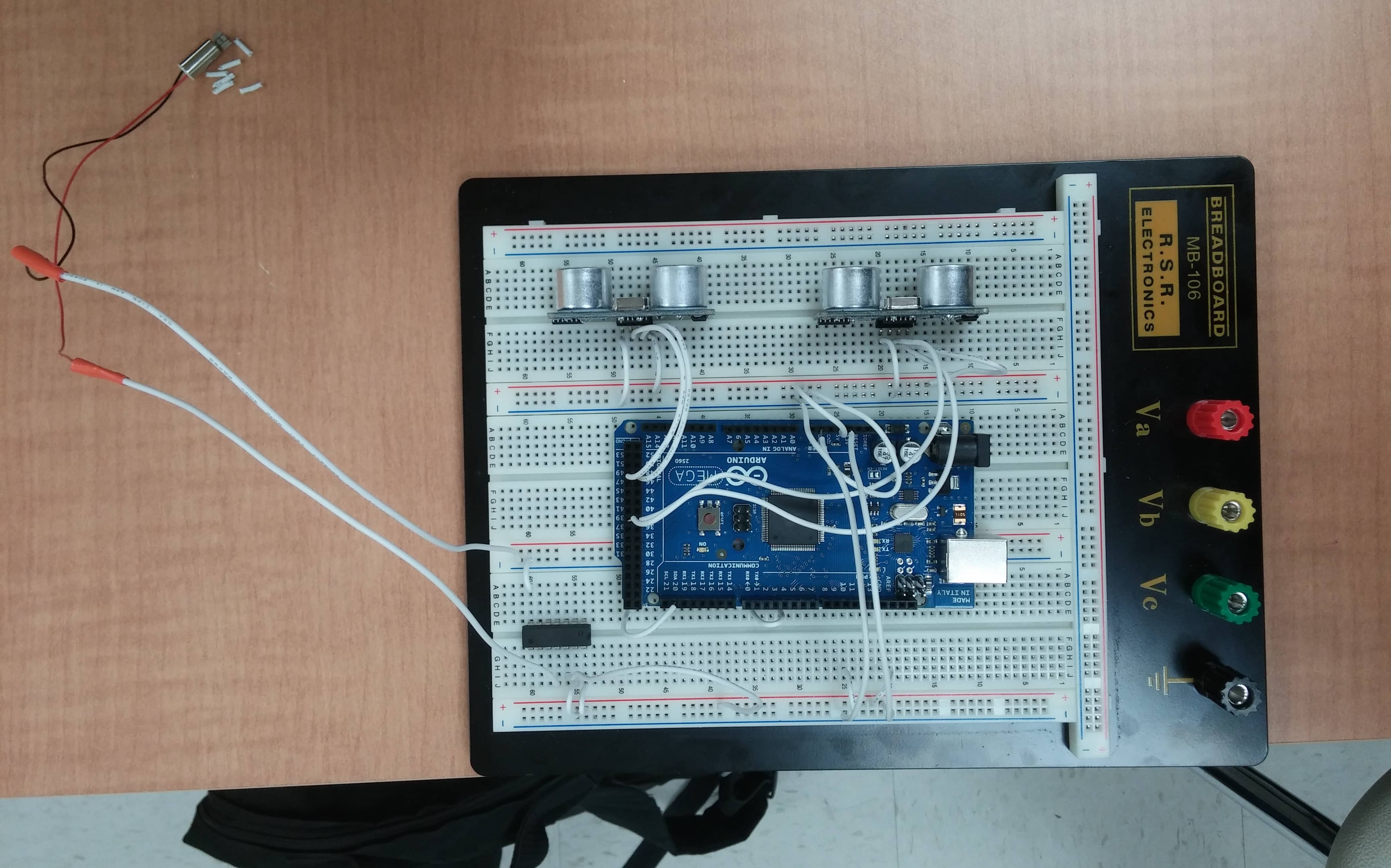 Prototype of ultrasonic cane